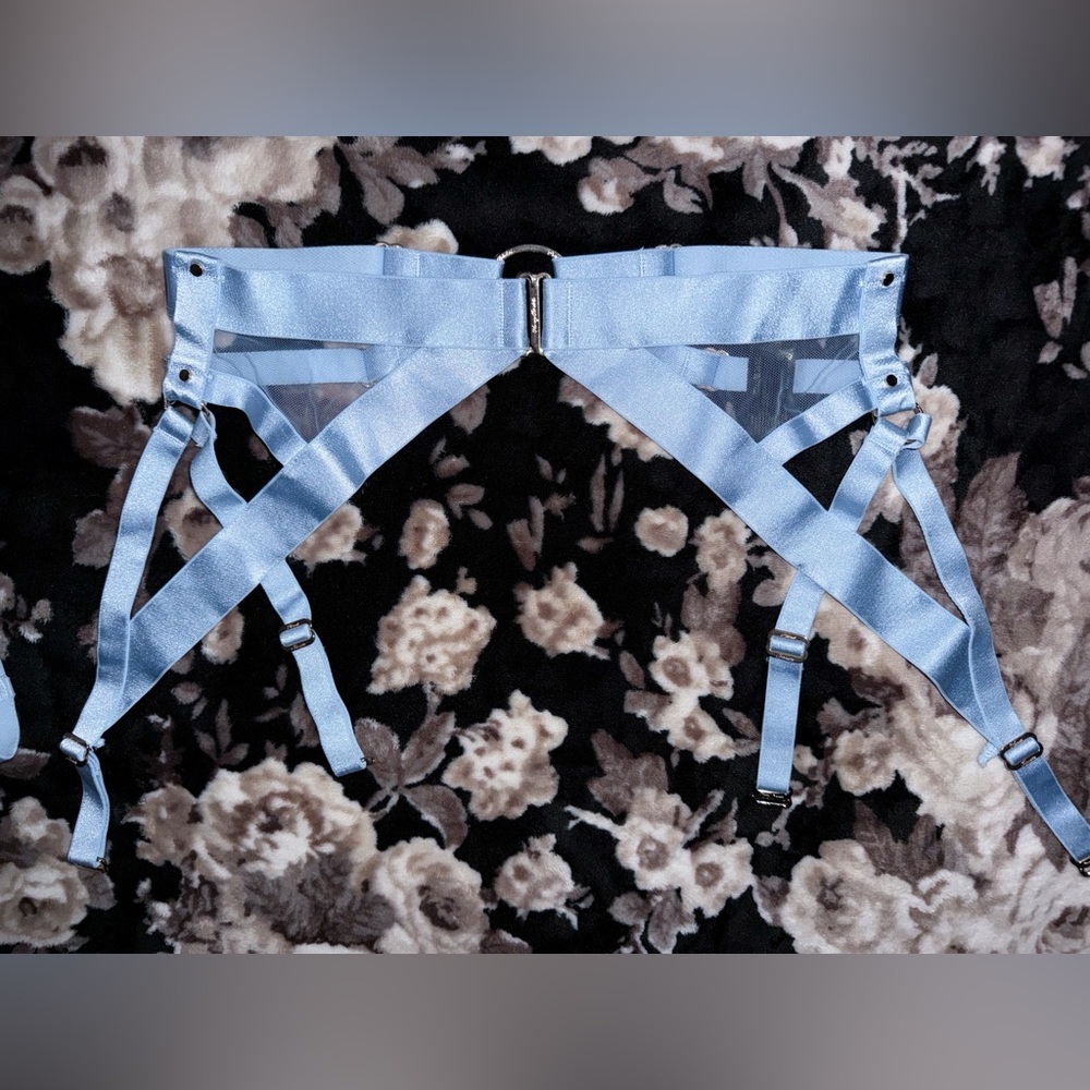 🖤RARE & SET🖤 Honey Bridgette Kukuro Bottoms + Garter Belt - Baby Blue M - Picture 5 of 7